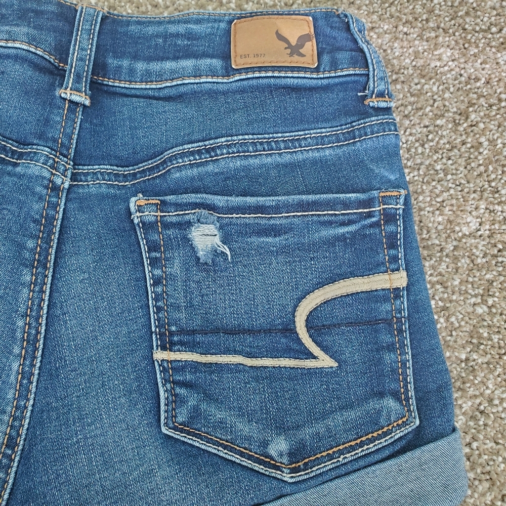 Medium Wash Jean Shorts - Picture 3 of 5